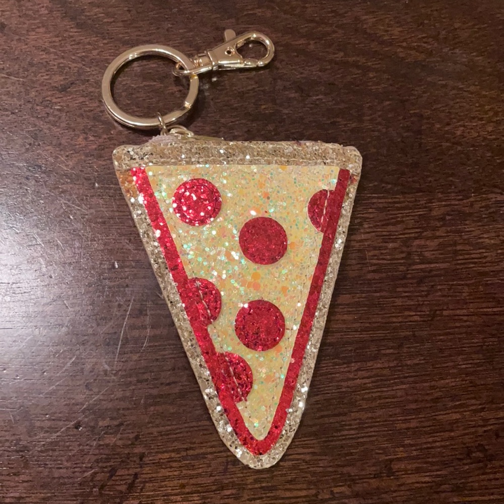 Pizza slice keychain